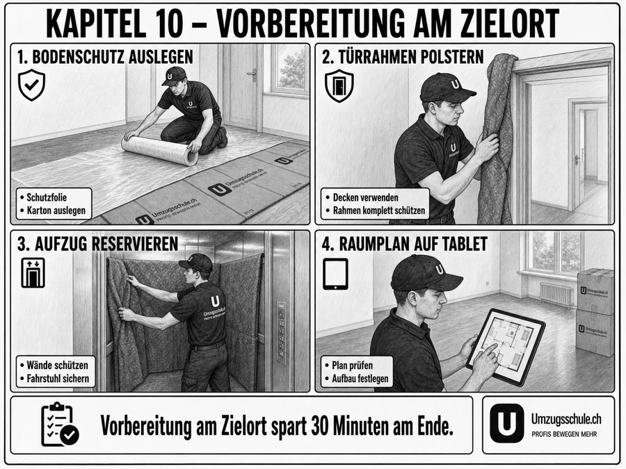 Vorbereitung am Zielort