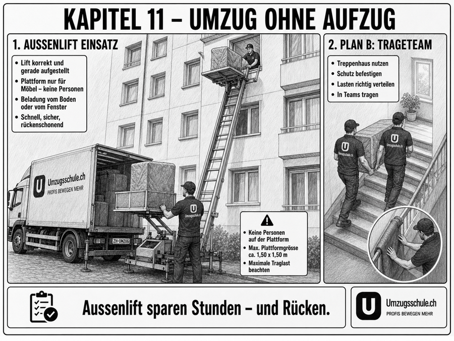 Umzug ohne Aufzug