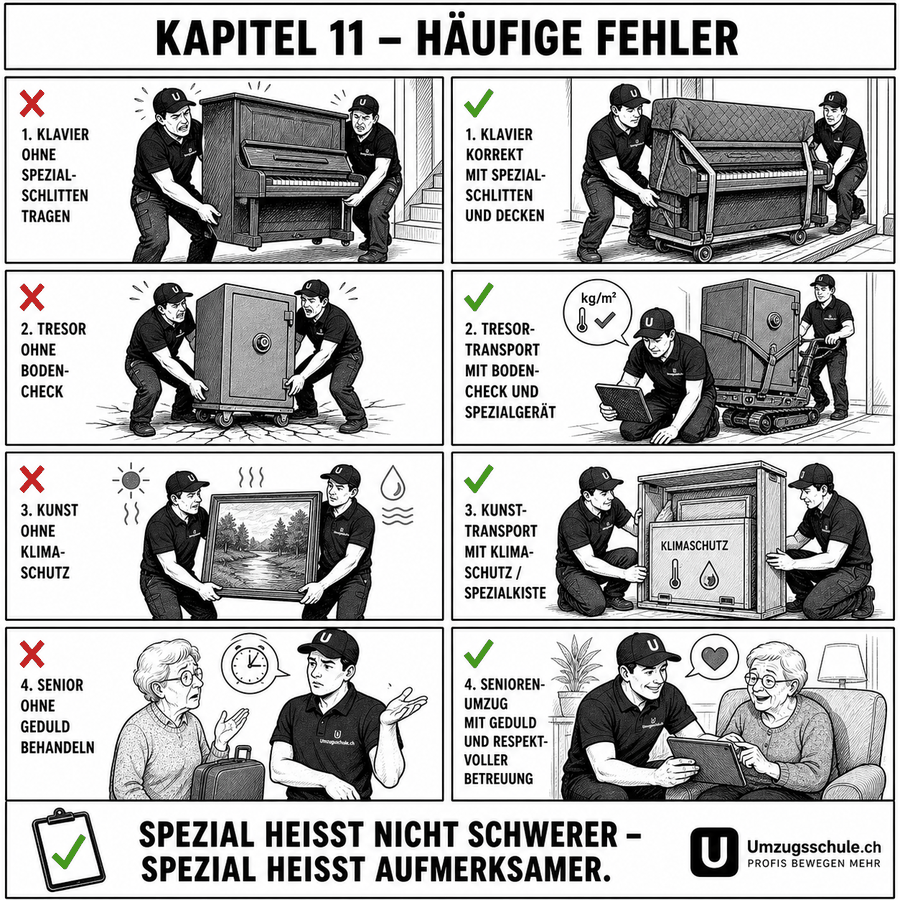 Häufige Fehler bei Spezialumzügen