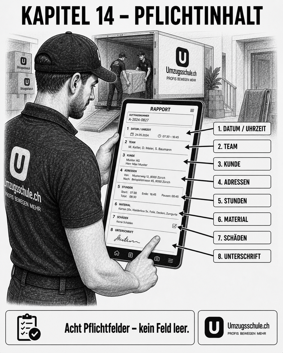 Pflichtinhalt Rapport