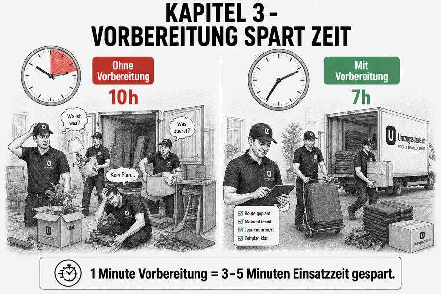 Vorbereitung spart Zeit