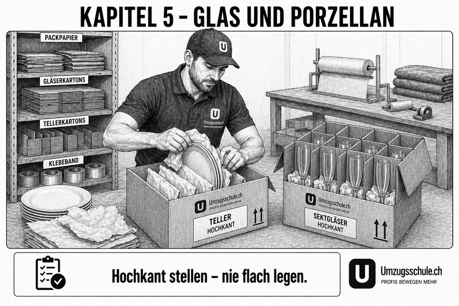 Glas und Porzellan