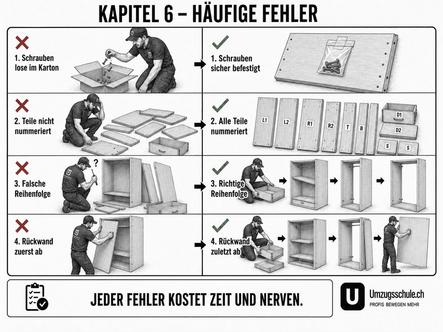 Häufige Fehler bei Demontage und Montage