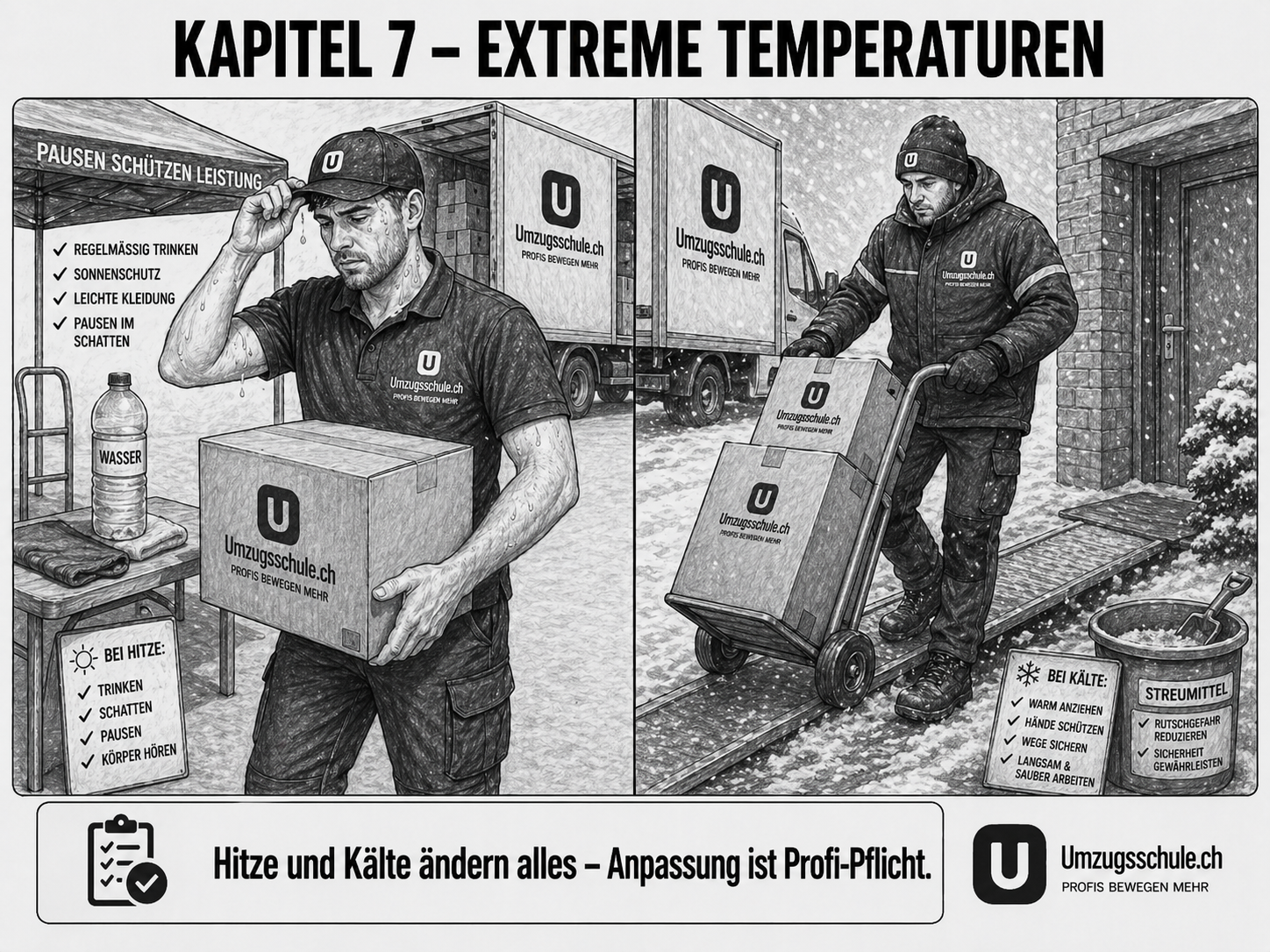Tragen bei extremen Temperaturen