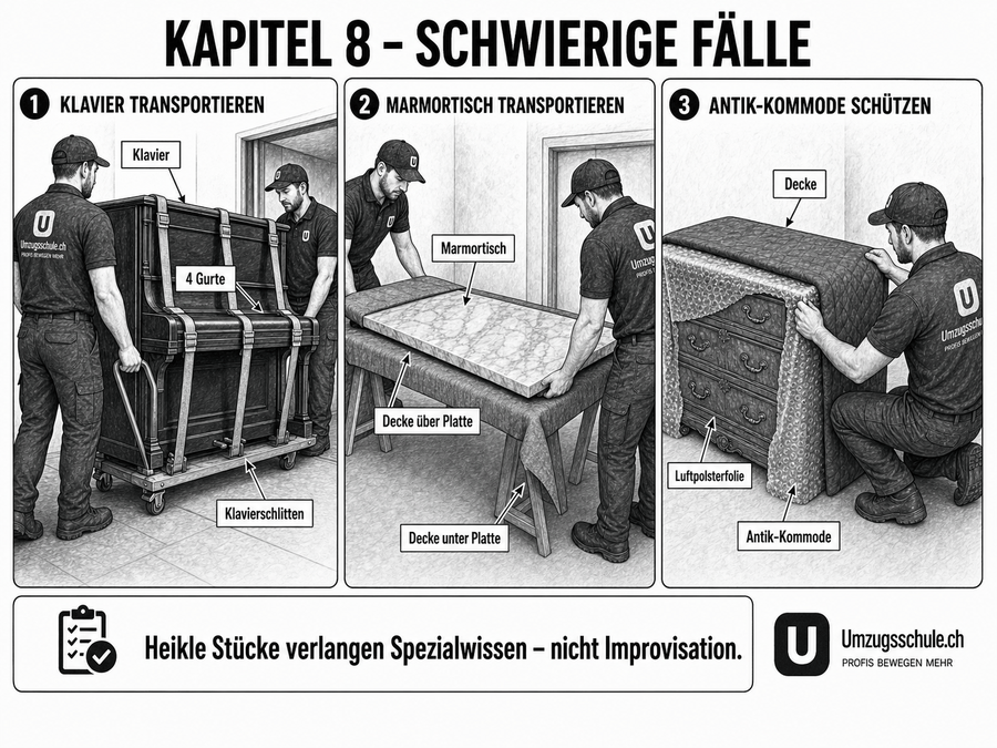 Schwierige Fälle – Klavier, Marmor, Antik